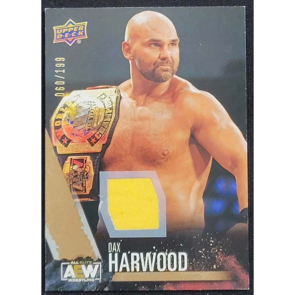 2021 UPPER DECK AEW DAX HARWOOD‎ GOLD RELIC #D 60/199